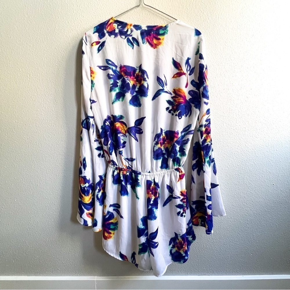 Show Me Your MuMu Red Rocks Romper in Petal Paint - White and Blue - Size S - Picture 5 of 10